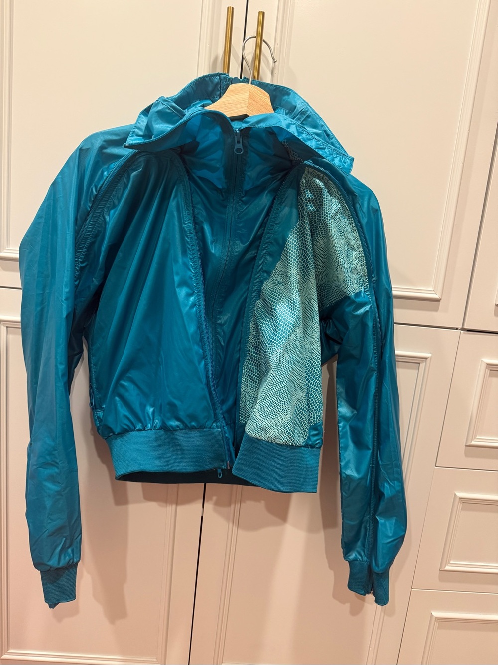 Stella McCartney / adidas Women's Teal Bomber Windbreaker Jacket